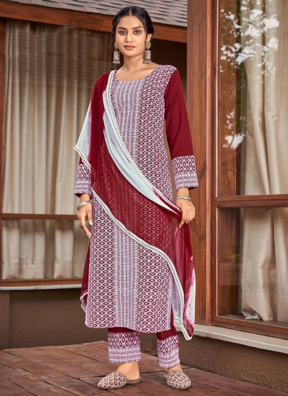 Buy silk salwar suit materials women under 1000 in India @ Limeroad