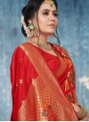 Red Art Silk Weaving Traditional Saree - 1