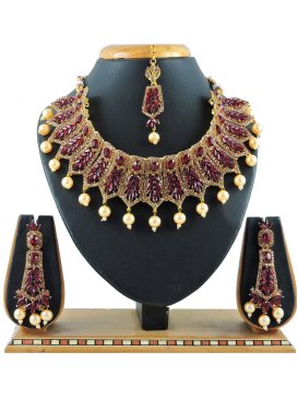 Regal Diamond Work Necklace Set for Party