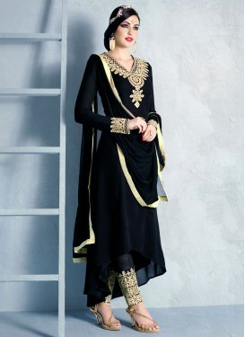 Renowned Black Color Pant Style Designer Salwar Suit