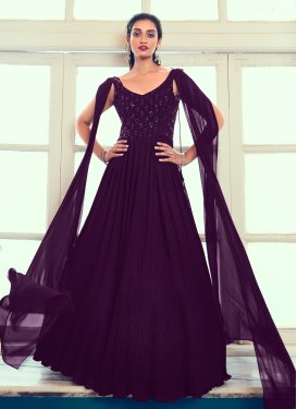 Resham Work Readymade Classic Gown