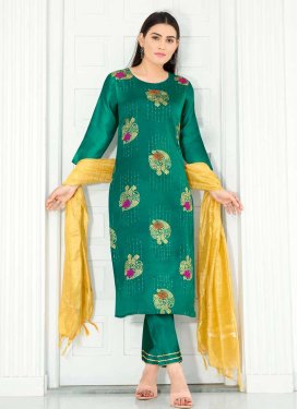 Resham Work Readymade Designer Salwar Suit