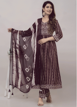 Reyon Embroidered Work Readymade Salwar Suit