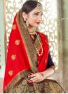 Woven Work Art Silk Navy Blue and Red Designer Contemporary Style Saree - 1