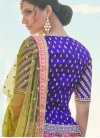 Blue and Rose Pink Brocade Designer Classic Lehenga Choli For Bridal - 2