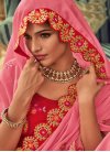 Pink Embroidered Classic Saree - 1