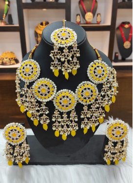 Royal Moti Work Alloy Jewellery Set For Ceremonial