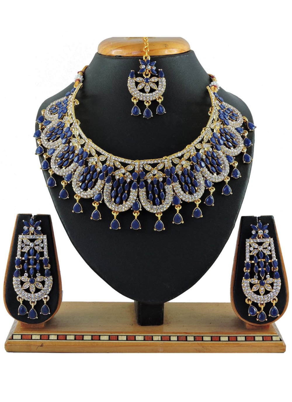 Buy White & Blue Necklaces & Pendants for Women by Jovi Jewels Online |  Ajio.com