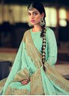 Jacquard Silk Palazzo Style Pakistani Salwar Kameez - 1