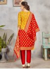 Art Silk Pant Style Straight Salwar Suit For Ceremonial - 1