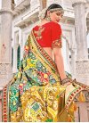 Mustard and Olive Designer Contemporary Style Saree For Bridal - 2