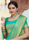 Firozi and Mint Green Designer Contemporary Style Saree For Festival - 1