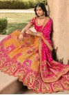 Banarasi Silk Mustard and Rose Pink Trendy Designer Lehenga Choli - 2