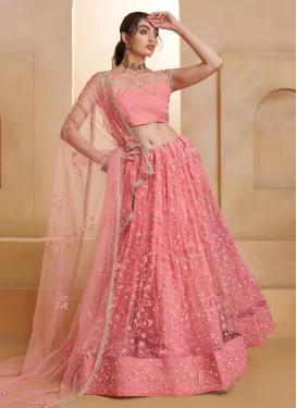 Salmon Net Cutdana Work Designer Lehenga Choli for Women