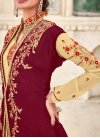 Embroidered Work Jacket Style Long Length Suit - 1