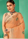 Linen Trendy Classic Saree For Ceremonial - 1