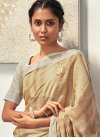 Linen Contemporary Style Saree For Ceremonial - 1