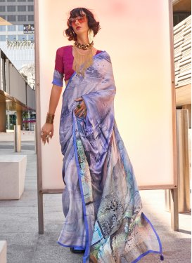 Satin Designer Contemporary Style Saree