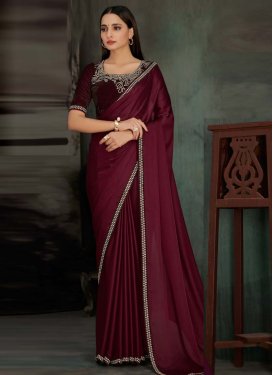Satin Georgette Designer Traditional Saree