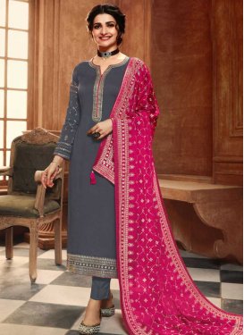 Satin Georgette Pant Style Pakistani Salwar Suit
