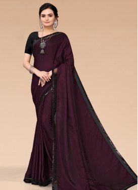 Satin Georgette Traditional Designer Saree For Casual