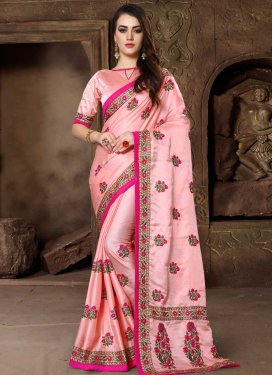 Satin Silk Contemporary Style Saree
