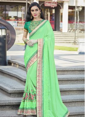 Satin Silk Contemporary Style Saree For Ceremonial