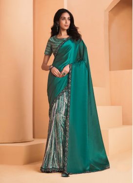 Satin Silk Designer Contemporary Style Saree For Party