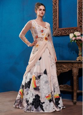 Satin Silk Readymade Designer Gown For Ceremonial