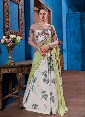 Satin Silk Readymade Trendy Gown For Festival
