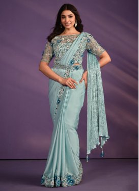 Satin Silk Traditional Designer Saree For Ceremonial
