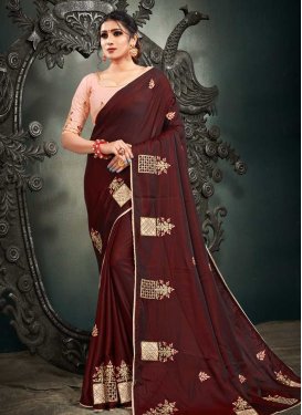 Satin Silk Trendy Classic Saree For Ceremonial