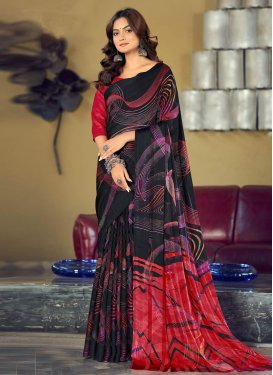 Satin Silk Trendy Saree For Casual