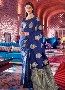 Satin Silk Woven Work Designer Contemporary Style Saree