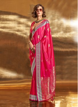 Satin Silk Woven Work Designer Traditional Saree
