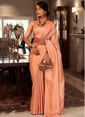 Satin Silk Woven Work Traditional Designer Saree