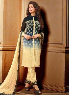 Savory Resham Work Pant Style Party Wear Suit