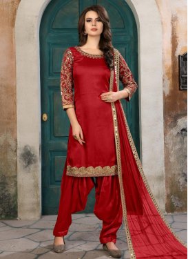 Semi Patiala Salwar Suit For Festival