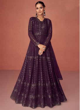 Sequins Work Desinger Anarkali Salwar Suit