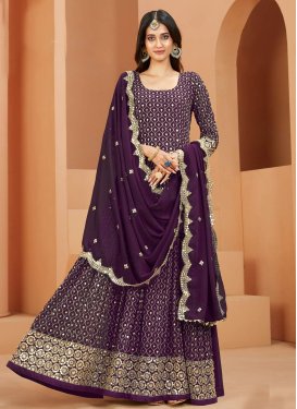 Sequins Work Georgette Floor Length Anarkali Salwar Suit
