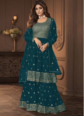 Shamita Shetty Designer Palazzo Salwar Suit
