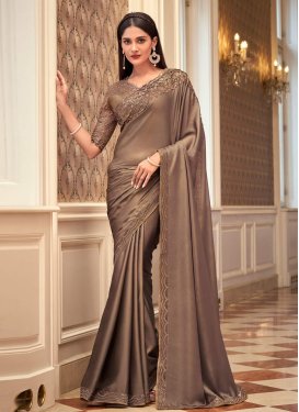Shimmer Georgette Trendy Saree For Party