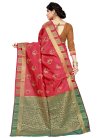 Rose Pink and Sea Green Art Silk Traditional Designer Saree For Ceremonial - 2