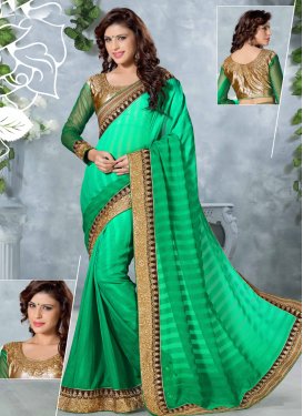 Sightly Sequins Work Party Wear Saree