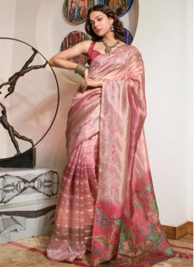 Silk Blend Designer Traditional Saree For Ceremonial