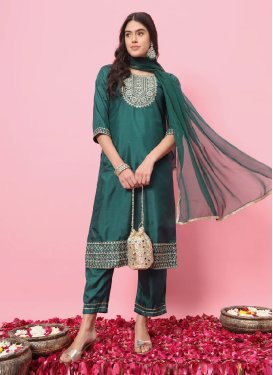 Silk Blend Readymade Salwar Suit