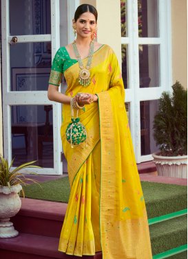 Silk Blend Traditional Designer Saree