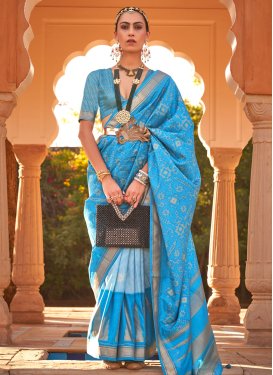 Silk Blend Traditional Designer Saree