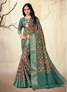 Silk Blend Traditional Designer Saree For Ceremonial
