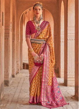 Silk Blend Woven Work Traditional Designer Saree